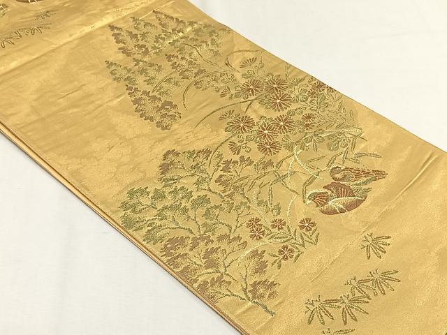 平和屋着物◎六通柄袋帯　京蒔絵　二重引箔　金銀糸　正絹　逸品　CABH7575yk