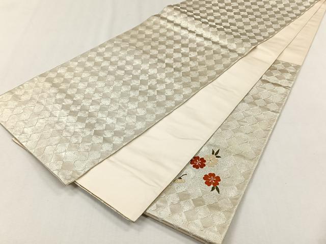 平和屋着物◎太鼓柄袋帯　唐織　花毬文　金糸　正絹　逸品　CABH7579yk