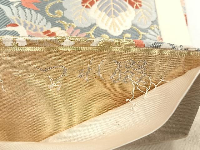 平和屋着物◎六通柄袋帯　唐織　つれつづれ　金銀糸　正絹　逸品　CABH7587yk