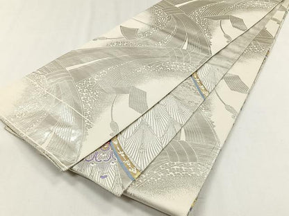 平和屋着物◎両面　六通柄袋帯　唐織　花唐草文　金銀糸　正絹　逸品　CABH7589yk