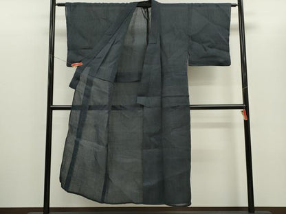 平和屋着物＊夏物　男性　本場小千谷ちぢみ　蝋色　麻　逸品　CABH7606ze