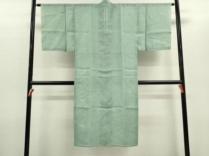 平和屋着物＊夏物　男性　色無地　紗　錆青磁色　麻　逸品　CABH7607ze