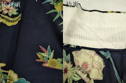 平和屋着物＊夏物　小紋　絽　型染め　御所解文　正絹　逸品　CABH7609ze