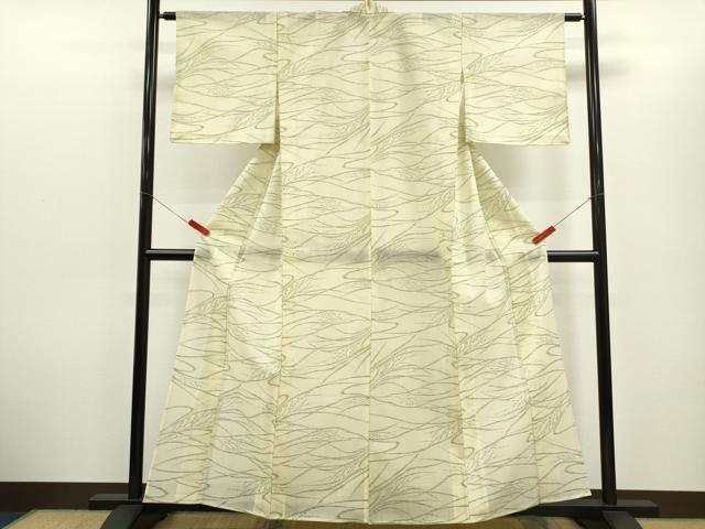平和屋着物＊夏物　小紋　紗　草木文　未使用　CABH7611ze