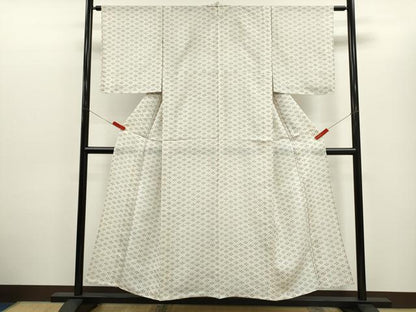 平和屋着物＊夏物　小紋　絽　菱吉祥文　正絹　逸品　未使用　CABH7614ze