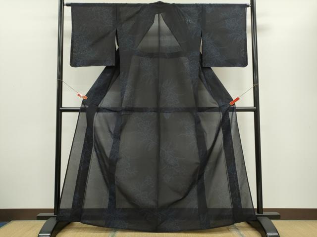 平和屋着物＊夏物　本場大島紬　夏大島　枝更紗花文　正絹　逸品　未使用　CABH7615ze