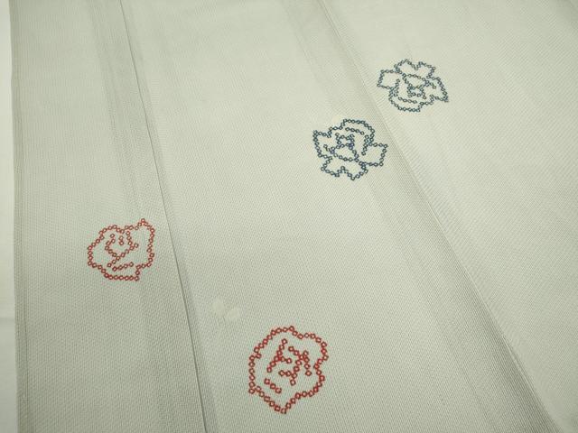 平和屋着物＊夏物　小紋　紗　舞花文　正絹　逸品　CABH7618ze