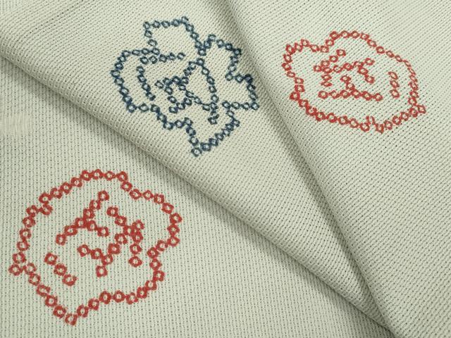 平和屋着物＊夏物　小紋　紗　舞花文　正絹　逸品　CABH7618ze