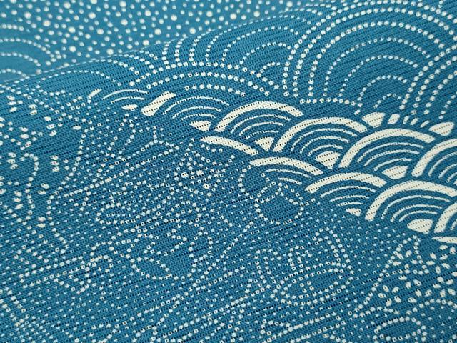 平和屋着物＊夏物　訪問着　絽　青海波吉祥文　正絹　逸品　CABH7619ze