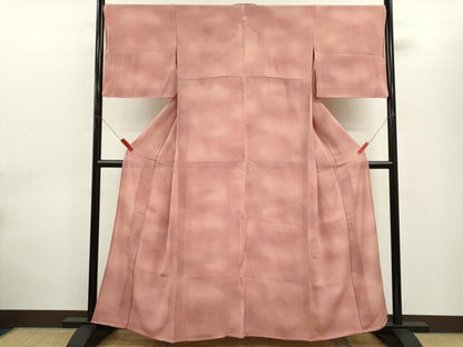 平和屋着物＊夏物　小紋　絽縮緬　暈し染め　正絹　逸品　CABH7626ze