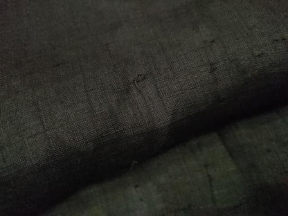 平和屋着物＊夏物　上布　色無地　黒地　麻　逸品　CABH7631ze