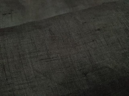 平和屋着物＊夏物　上布　色無地　黒地　麻　逸品　CABH7631ze