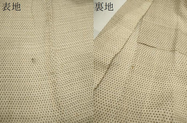平和屋着物＊夏物　男性　上布　蚊絣　麻　逸品　CABH7633ze