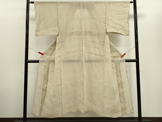 平和屋着物＊夏物　男性　上布　蚊絣　麻　逸品　CABH7633ze