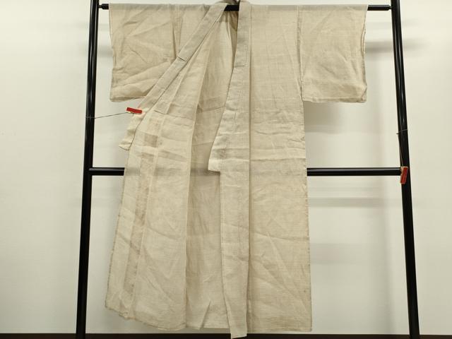 平和屋着物＊夏物　男性　上布　蚊絣　麻　逸品　CABH7633ze