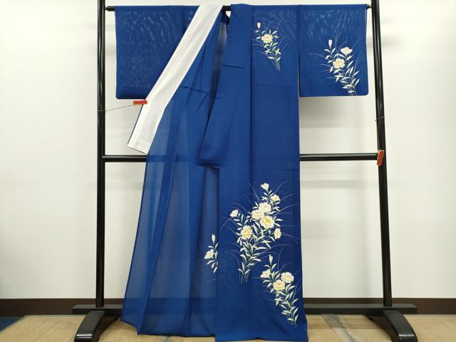 平和屋着物＊夏物　訪問着　絽　草花文　正絹　逸品　CABH7635ze