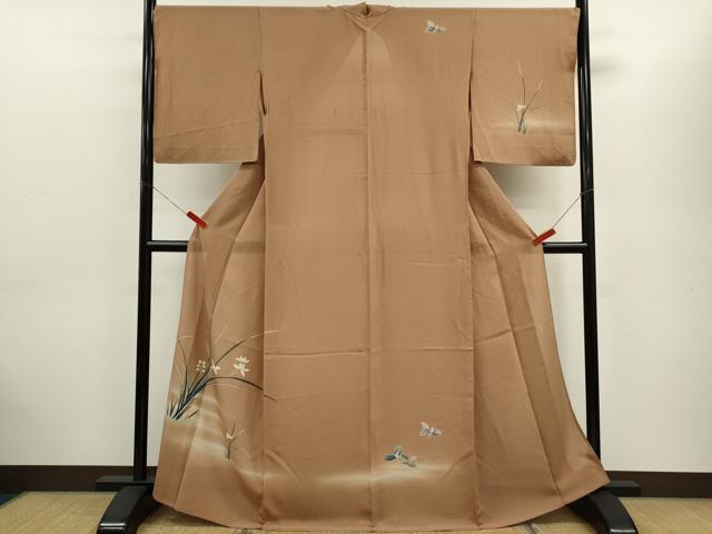 平和屋着物＊十日町　加賀草木友禅の第一人者　田村哲彦　夏物　訪問着　紗　草花文　暈し染め　正絹　逸品　CABH7636ze