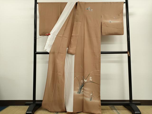 平和屋着物＊十日町　加賀草木友禅の第一人者　田村哲彦　夏物　訪問着　紗　草花文　暈し染め　正絹　逸品　CABH7636ze