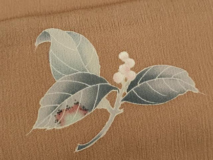平和屋着物＊十日町　加賀草木友禅の第一人者　田村哲彦　夏物　訪問着　紗　草花文　暈し染め　正絹　逸品　CABH7636ze