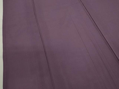 平和屋着物＊夏物　色無地　縦絽　浅紫色　正絹　逸品　CABH7638ze