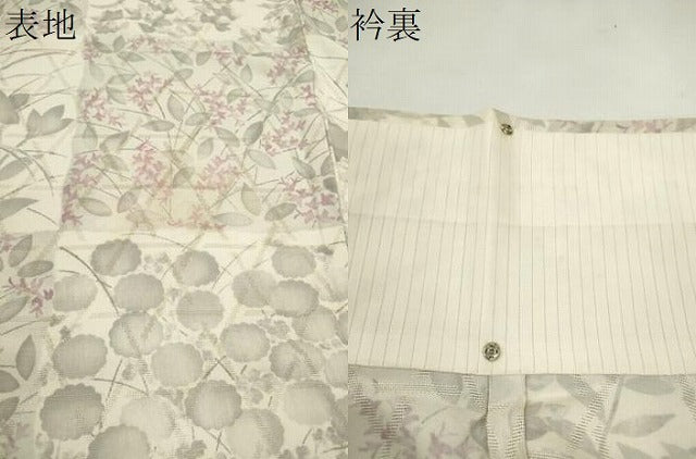 平和屋着物＊夏物　訪問着　籬紋紗　雲取り草花文　正絹　逸品　CABH7640ze