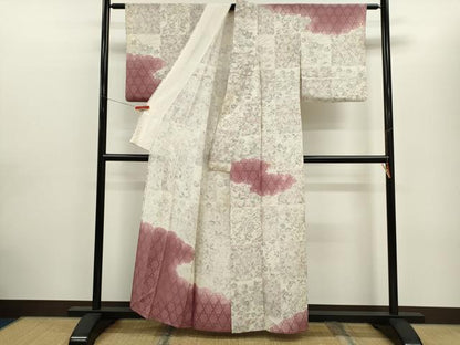平和屋着物＊夏物　訪問着　籬紋紗　雲取り草花文　正絹　逸品　CABH7640ze