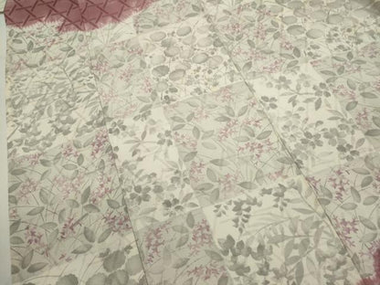 平和屋着物＊夏物　訪問着　籬紋紗　雲取り草花文　正絹　逸品　CABH7640ze
