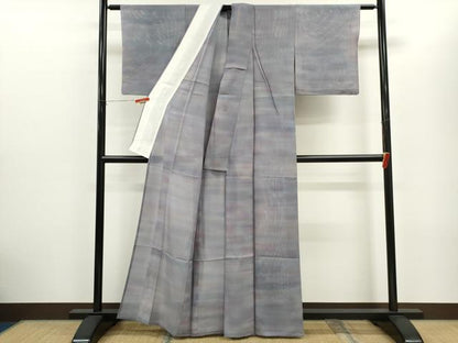 平和屋着物＊夏物　小紋　絽　作家物　暈し染め　正絹　逸品　CABH7646ze