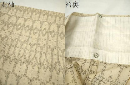 平和屋着物＊夏物　結城紬　夏結城　100亀甲　吉祥文　正絹　逸品　未使用　CABH7655ze