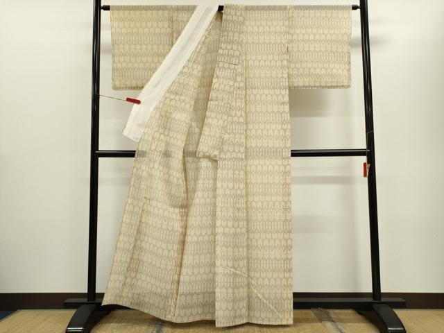 平和屋着物＊夏物　結城紬　夏結城　100亀甲　吉祥文　正絹　逸品　未使用　CABH7655ze