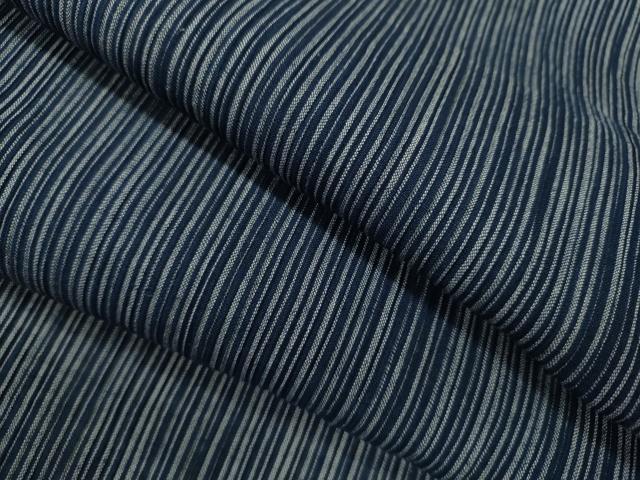 平和屋着物＊夏物　小紋・浴衣兼用　縞　綿麻　逸品　CABH7656ze