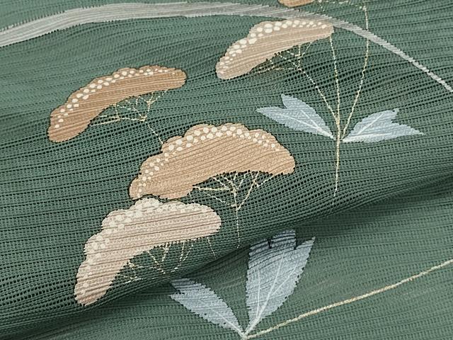 平和屋着物＊夏物　訪問着　草木文　暈し染め　金銀彩　正絹　逸品　CABH7662ze