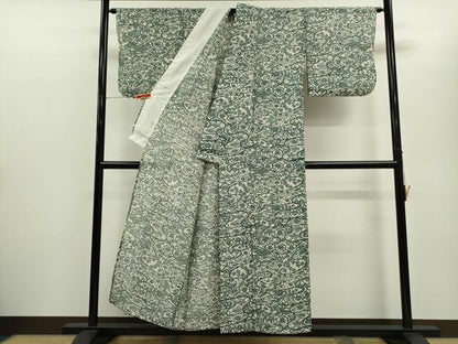 平和屋着物＊夏物　小紋　絹紅梅　型染め　御所解文　正絹　逸品　CABH7663ze
