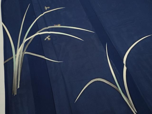 平和屋着物＊夏物　訪問着　絽　蛍　草木文　金彩　正絹　逸品　CABH7664ze