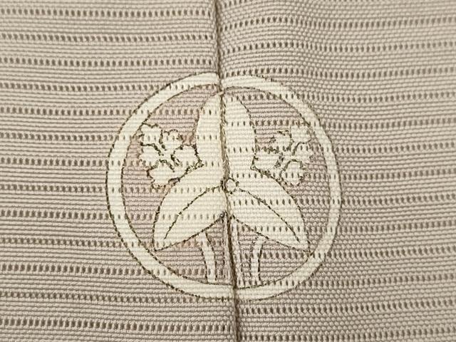 平和屋着物＊夏物　色無地　絽　灰梅色　正絹　逸品　CABH7666ze