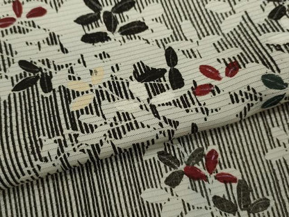 平和屋着物＊夏物　小紋　絽　枝葉文　正絹　逸品　CABH7678ze