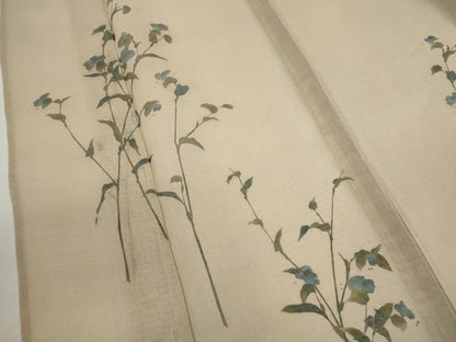 平和屋着物＊夏物　訪問着　作家物　紗紬　枝花文　正絹　逸品　CABH7680ze