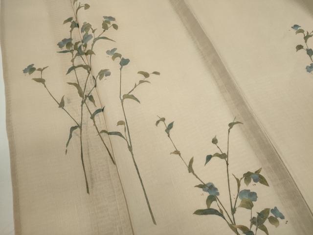 平和屋着物＊夏物　訪問着　作家物　紗紬　枝花文　正絹　逸品　CABH7680ze