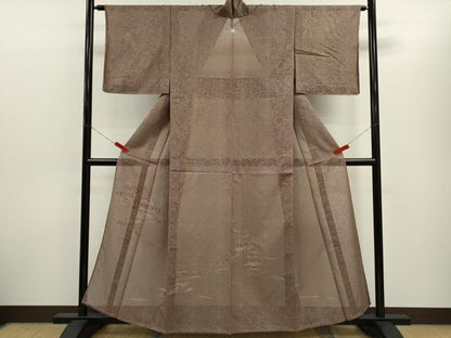 平和屋着物＊夏物　色留袖　刺繍　花唐草紋紗　流水文　正絹　逸品　未使用　CABH7681ze　