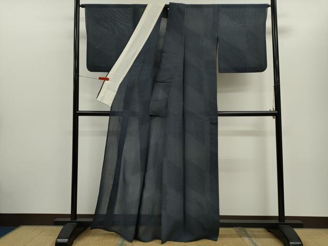 平和屋着物＊夏物　紗紬　100亀甲　切嵌吉祥文　正絹　逸品　CABH7684ze