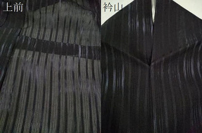 平和屋着物＊夏物　お召　霞　縞　正絹　逸品　CABH7686ze