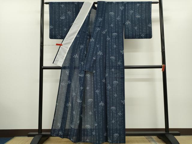 平和屋着物＊夏物　紗紬　草花文　正絹　逸品　CABH7691ze
