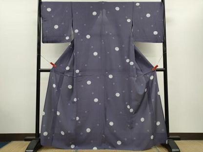 平和屋着物＊夏物　小紋　絽　鞠枝梅文　正絹　逸品　CABH7693ze