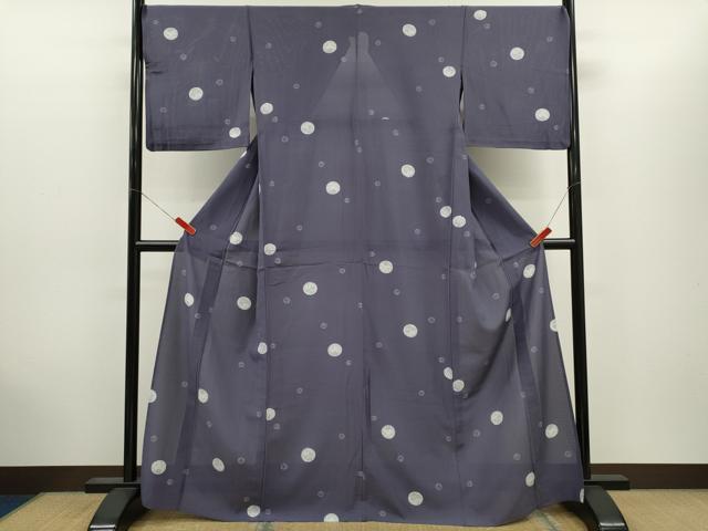 平和屋着物＊夏物　小紋　絽　鞠枝梅文　正絹　逸品　CABH7693ze