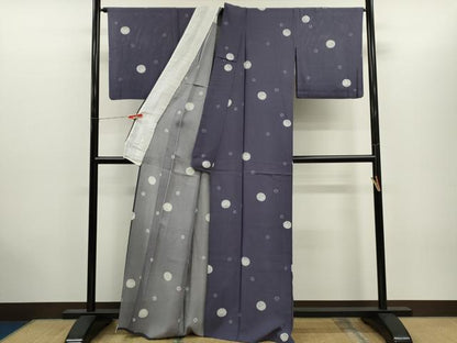 平和屋着物＊夏物　小紋　絽　鞠枝梅文　正絹　逸品　CABH7693ze