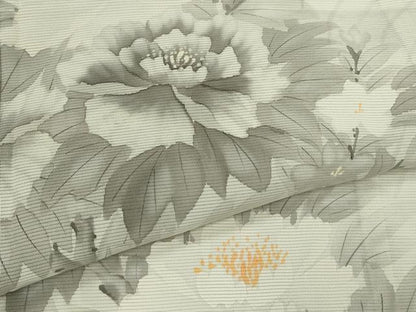 平和屋着物＊夏物　訪問着　絽　手描き　枝花文　正絹　逸品　CABH7695ze