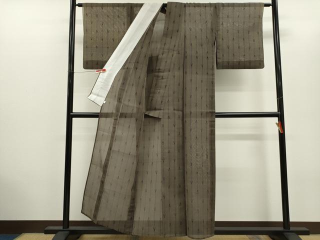 平和屋着物＊夏物　紗紬　吉祥間道　正絹　逸品　CABH7698ze