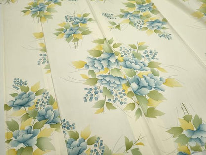 平和屋着物＊夏物　小紋　絽　枝花文　銀彩　正絹　逸品　CABH7700ze