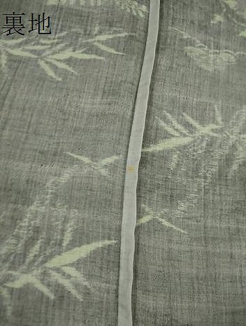 平和屋着物＊夏物　小千谷ちぢみ　草花文　麻　逸品　CABH7701ze