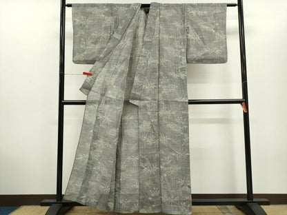 平和屋着物＊夏物　小千谷ちぢみ　草花文　麻　逸品　CABH7701ze